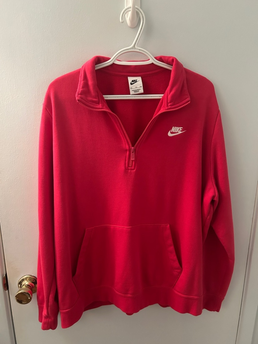Women’s Nike Bright Pink Quarter-Zip Fleece Pullover